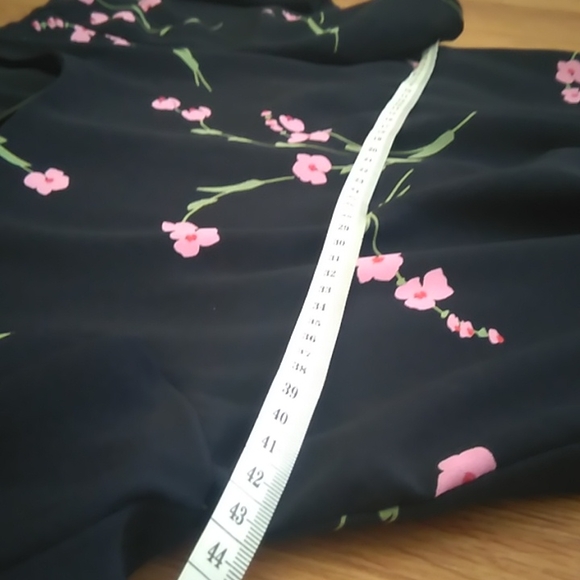 Portman's black flowery dress with ruffle size 8 - Picture 5 of 8